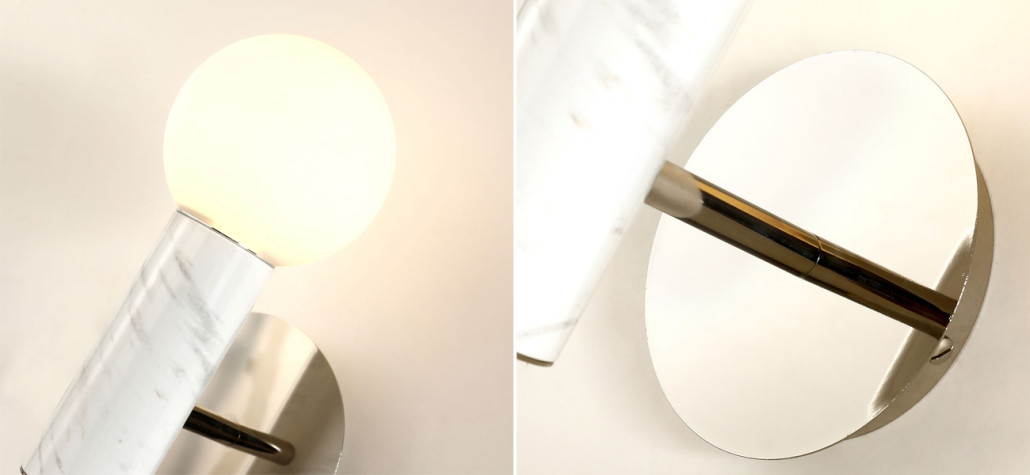 Бра с декором под белый мрамор Shaw Marble