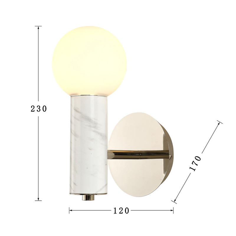 Бра с декором под белый мрамор Shaw Marble