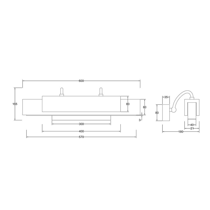 Бра с декором под черный мрамор Leonce Marble