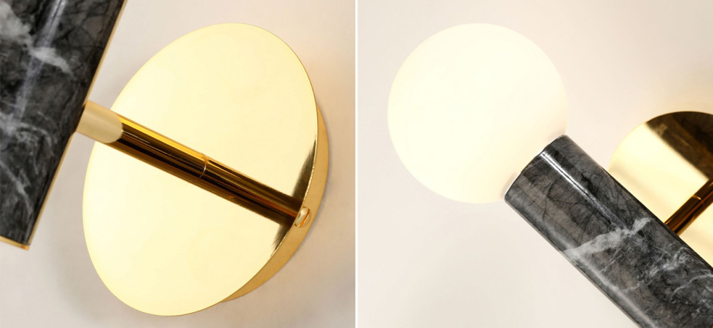 Бра с декором под черный мрамор Shaw Marble