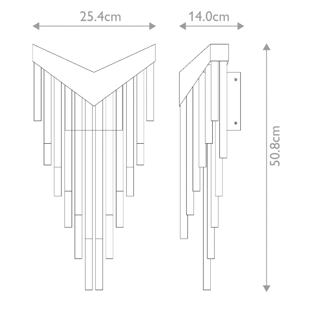 Бра с длинными прозрачными трубками Eurofase