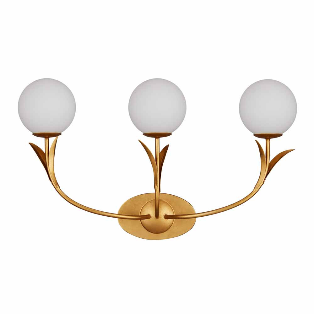 Бра с золотым каркасом в виде стебля с листьями Inspired by Nature