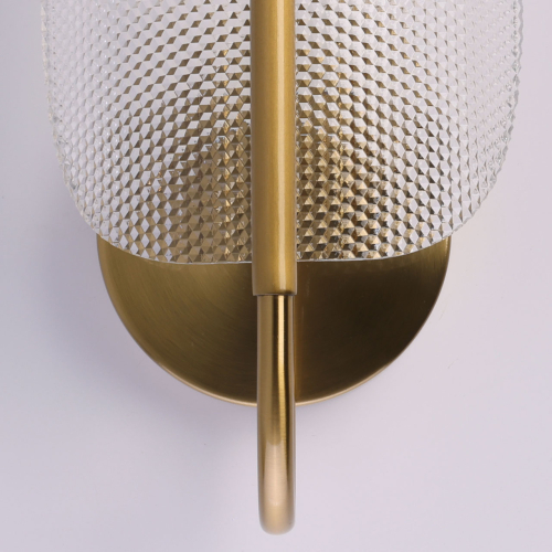 Бра с изогнутым рельефным плафоном Textured Glass