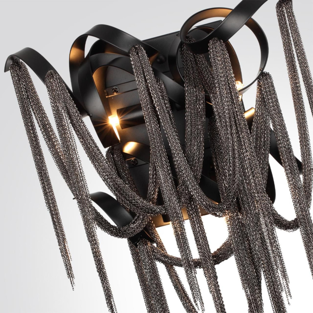 Бра с изогнутыми металлическими лентами и цепочками Atlantis Chain