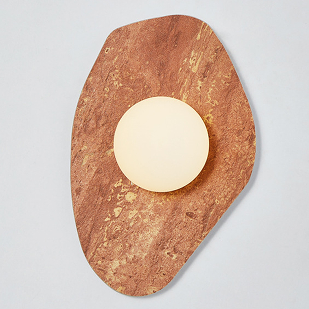 Бра с каменным основанием и плафоном из стекла Brown Shaw Marble Lighting