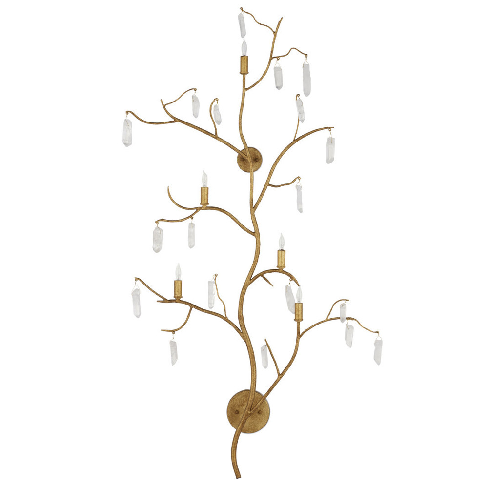 Бра с каркасом в виде веток усыпанных кристаллами Branches with Crystals