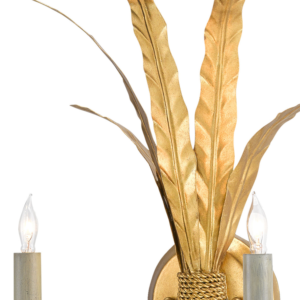 Бра с каркасом в виде пучка золотых перьев Bunch of Feathers