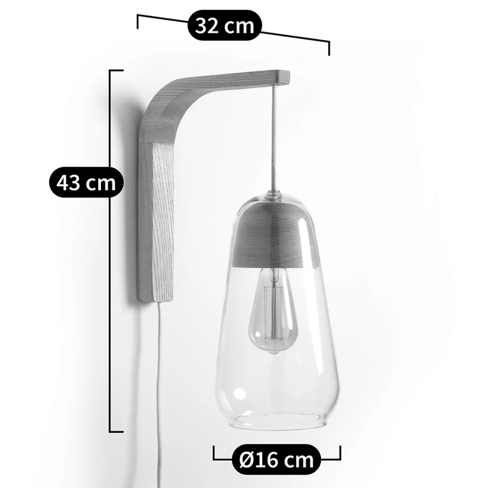 Бра с каркасом из ясеня Nature