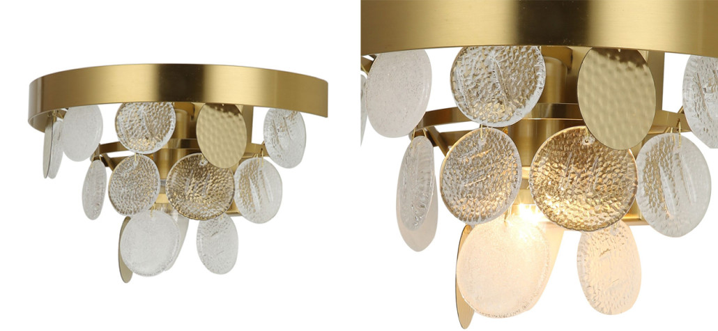 Бра с каскадом из декоративных элементов Sequins