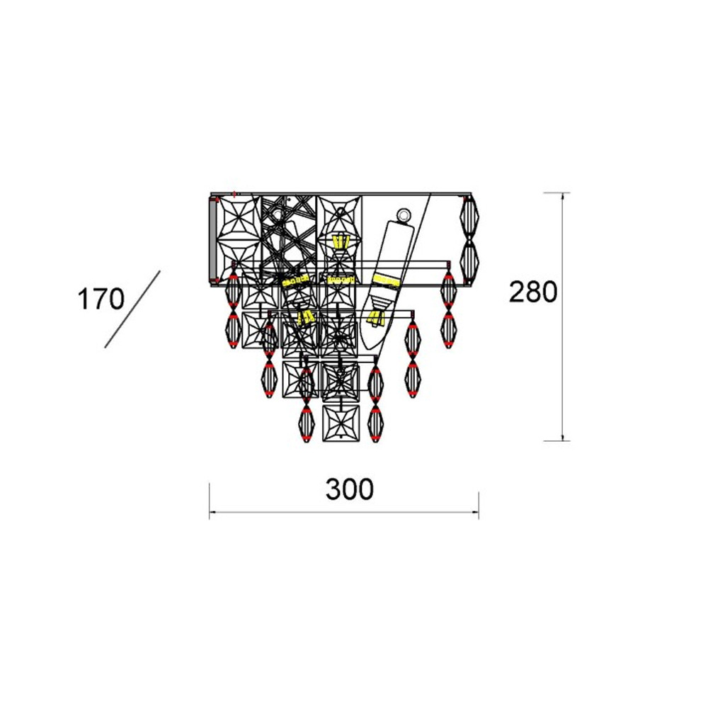 Бра с каскадом из прозрачного хрусталя Constant Sparks