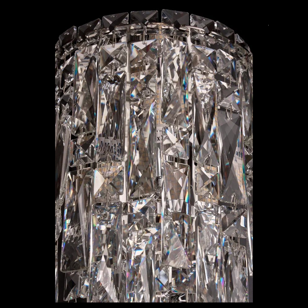 Бра с каскадом из прозрачного хрусталя и корпусом из металла цвета хром Constant Sparks