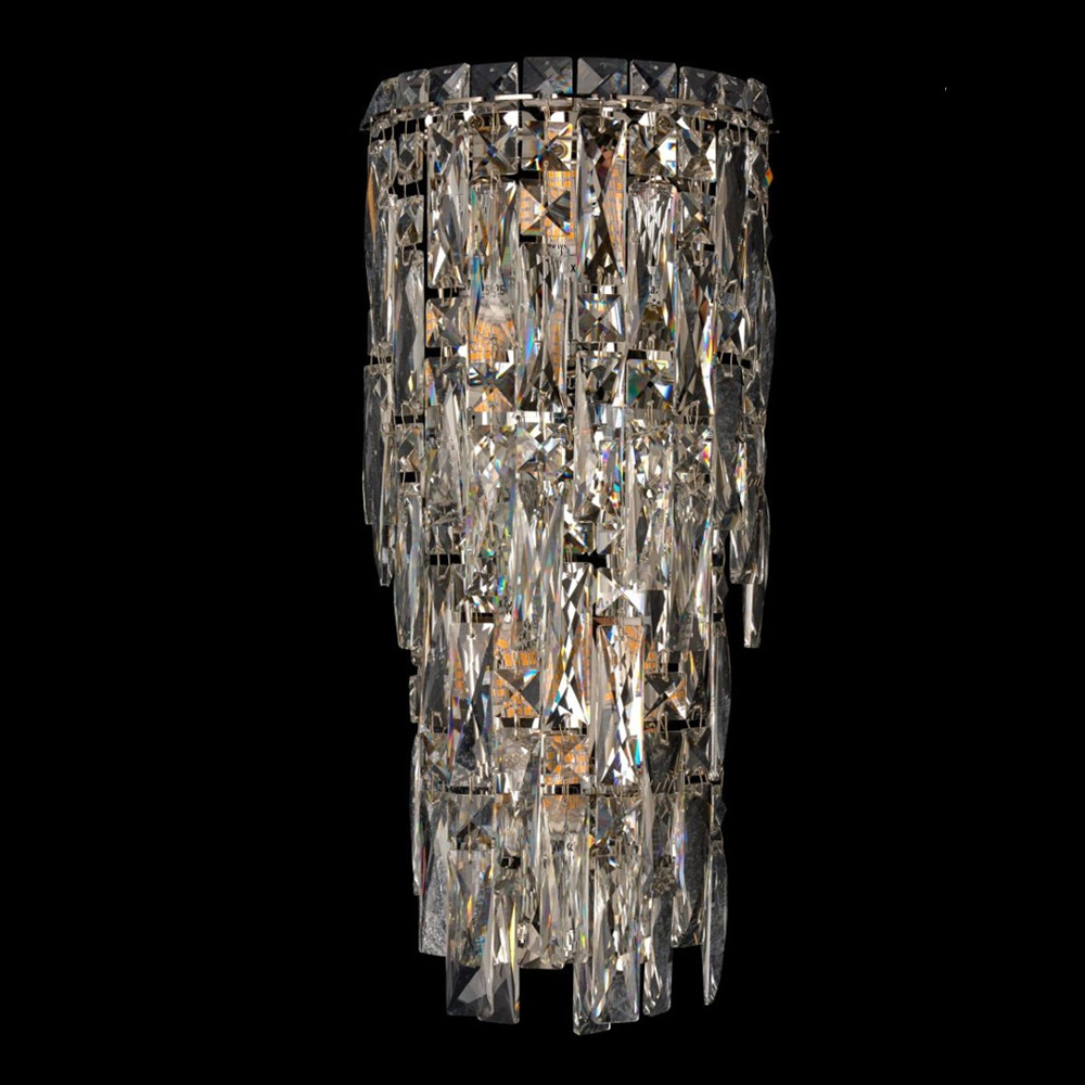 Бра с каскадом из прозрачного хрусталя и корпусом из металла цвета хром Constant Sparks