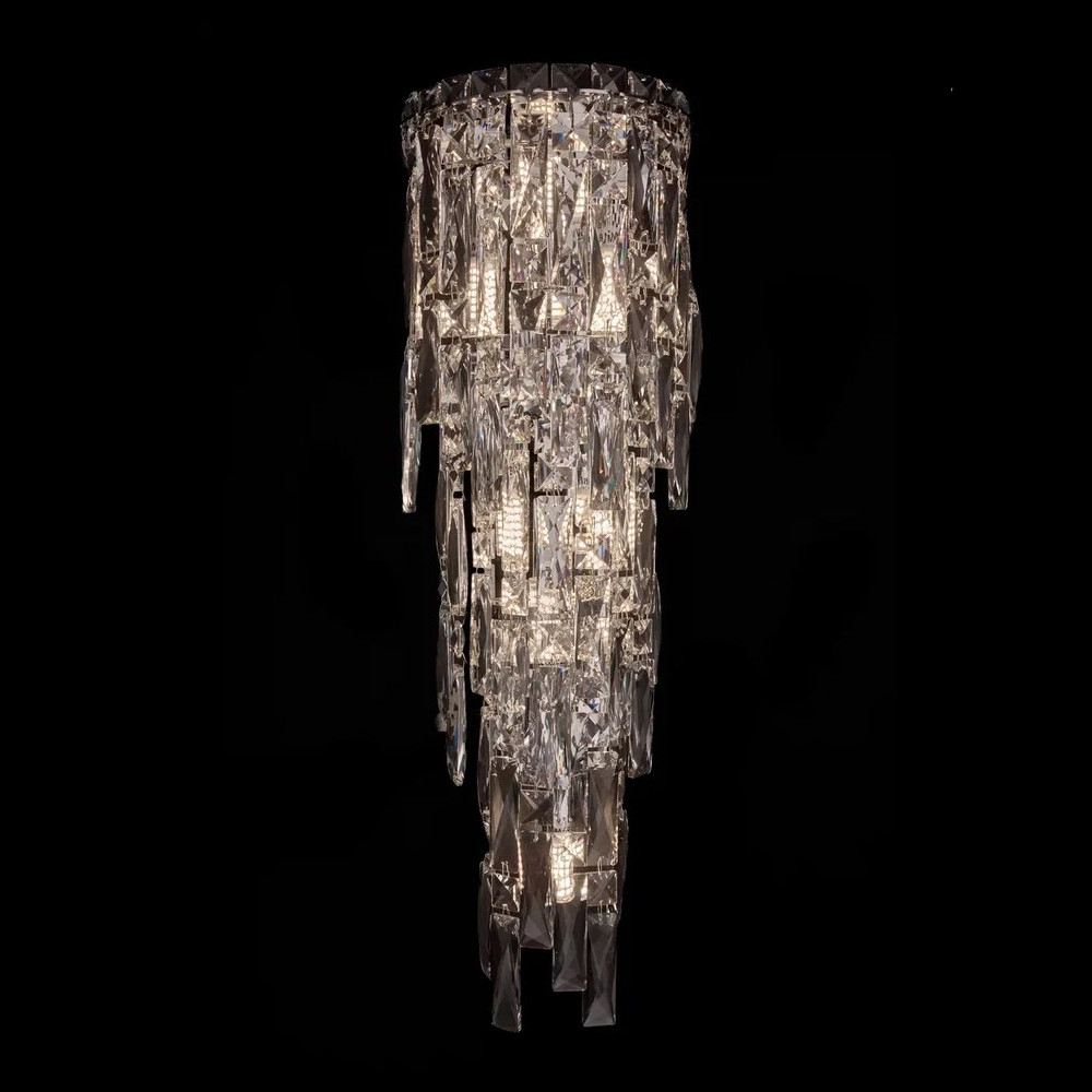 Бра с каскадом из прозрачного хрусталя и корпусом из металла цвета хром Constant Sparks