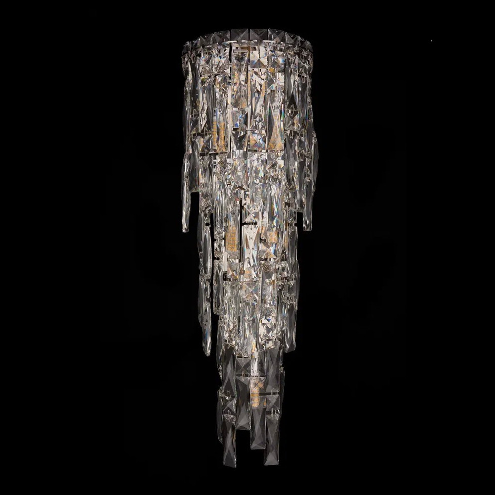 Бра с каскадом из прозрачного хрусталя и корпусом из металла цвета хром Constant Sparks