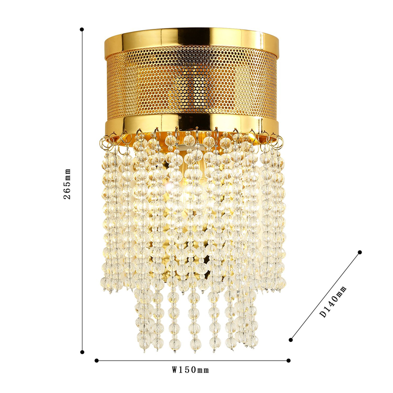 Бра с каскадом из хрустальных бусин Crystal Beads