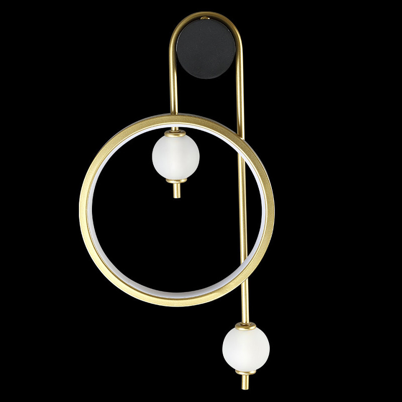 Бра с круглой рамкой и стеклянными белыми шарами B.LUX C Ball