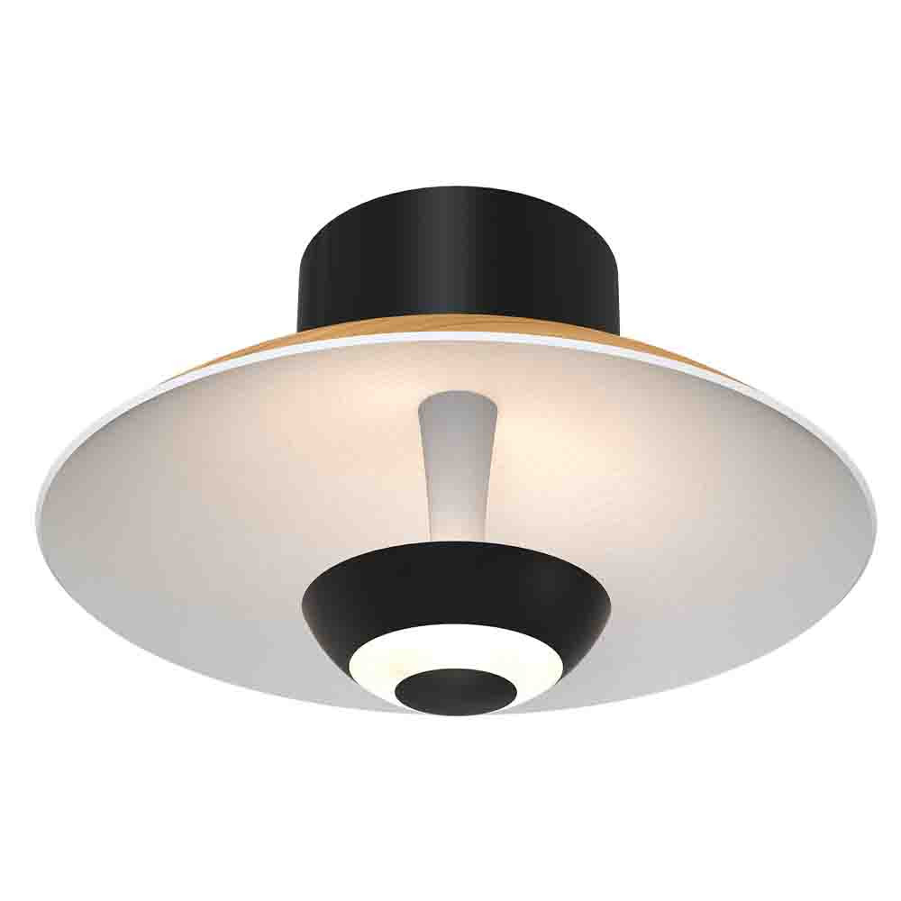 Бра с круглым белым плафоном и черной центральной деталью Natural Harmonie