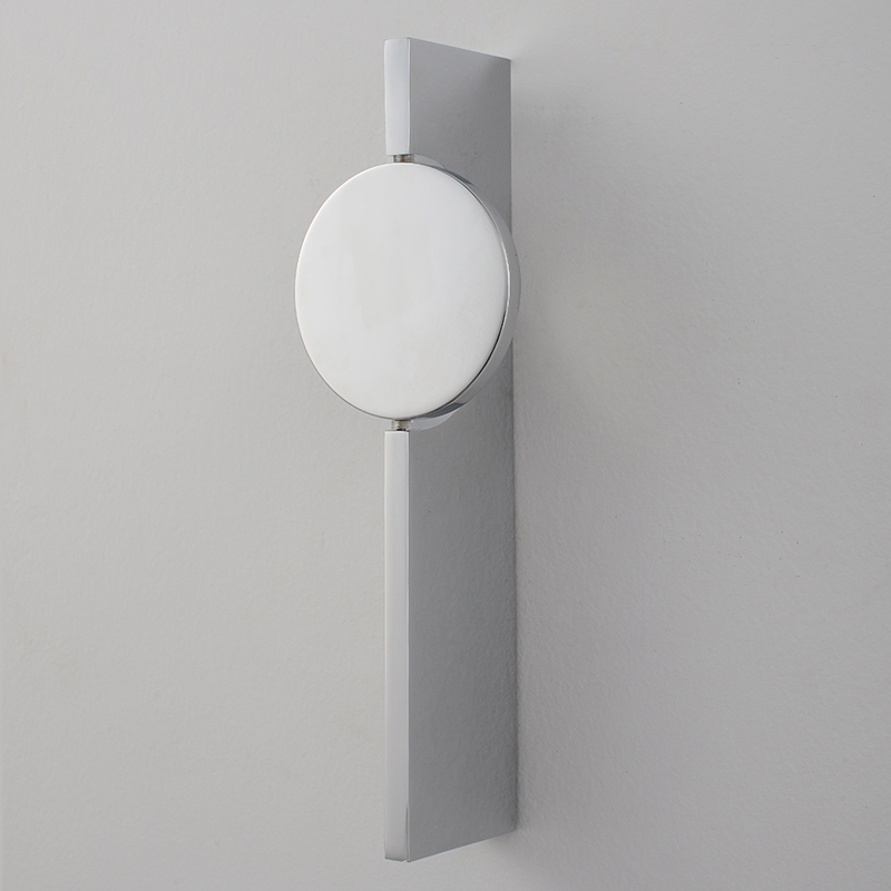 Бра с круглым зеркальным диском на прямоугольном соновании Reflection Circle Glow