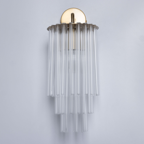 Бра с круглым основанием и длинными прозрачныи стеклянными трубками Nembus