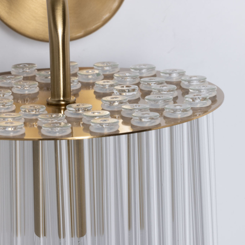 Бра с круглым основанием и длинными прозрачныи стеклянными трубками Nembus