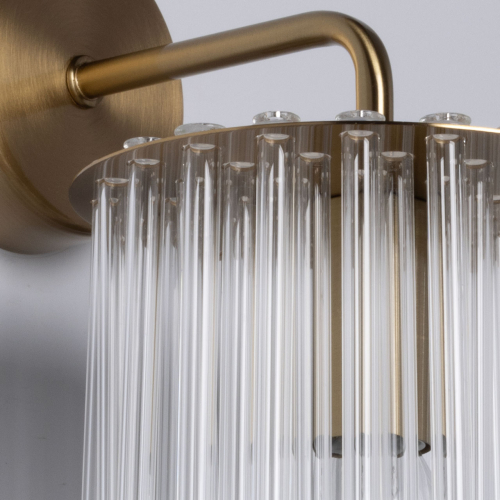 Бра с круглым основанием и длинными прозрачныи стеклянными трубками Nembus