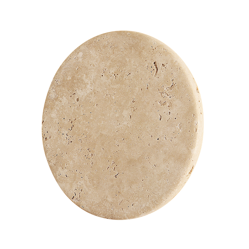 Бра с круглым плафоном из травертина Shaw Marble Lighting