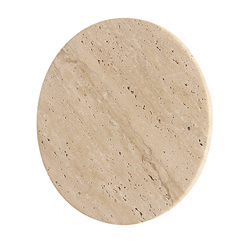 Бра с круглым плафоном из травертина Shaw Marble Lighting