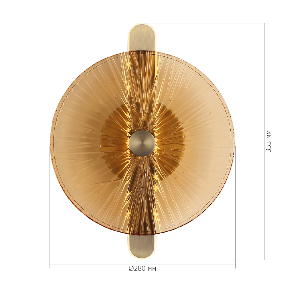 Бра с круглым стеклянным плафоном Gingham