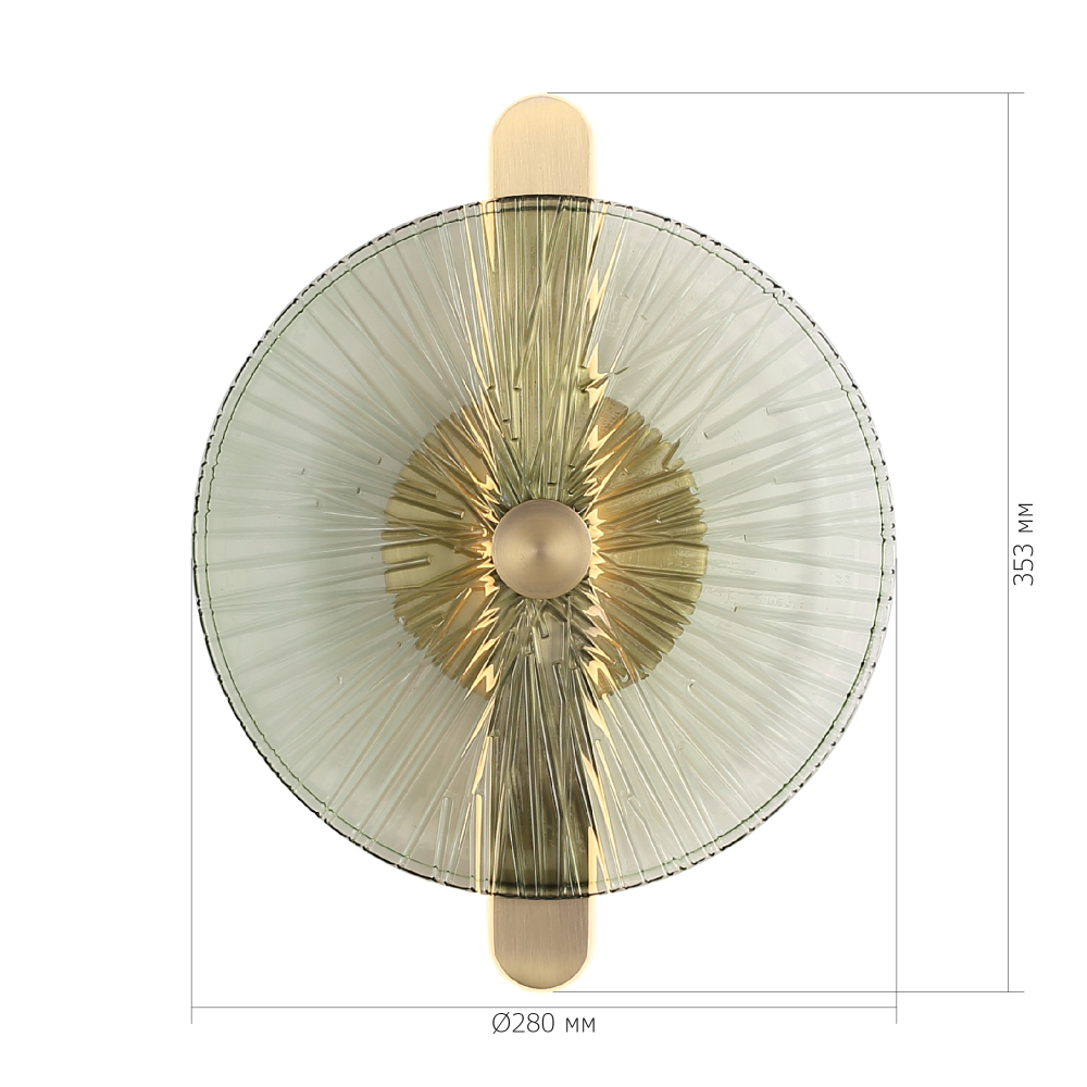 Бра с круглым стеклянным плафоном Gingham