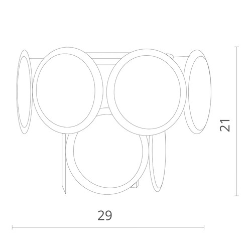 Бра с круглыми стеклянными подвесками Cardiel Smok Glass Wall Lamp