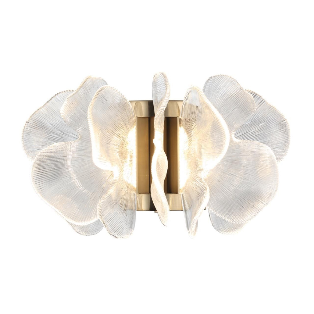 Бра с крупными прозрачными лепестками с рельефной поверхностью Ethereal Bloom