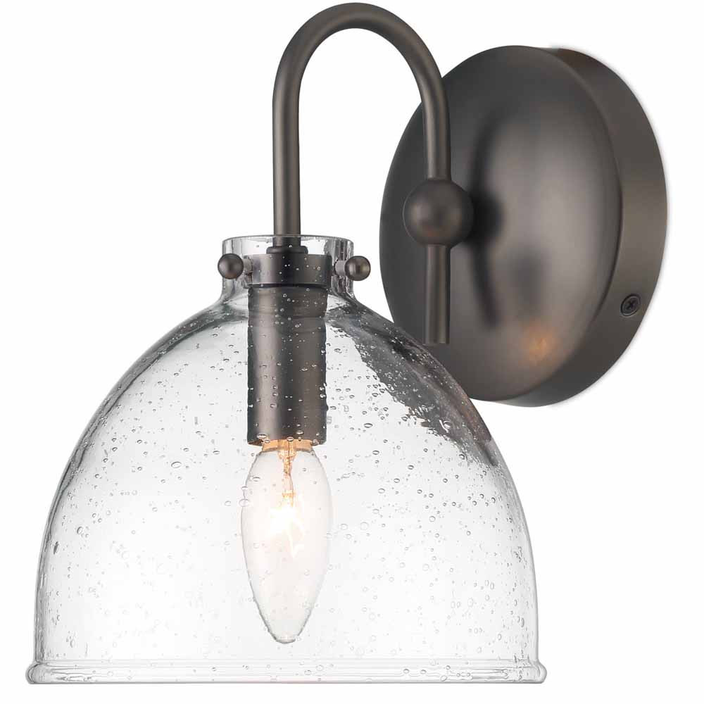 Бра с куполообразным прозрачным плафоном Glass Dome with Seeds