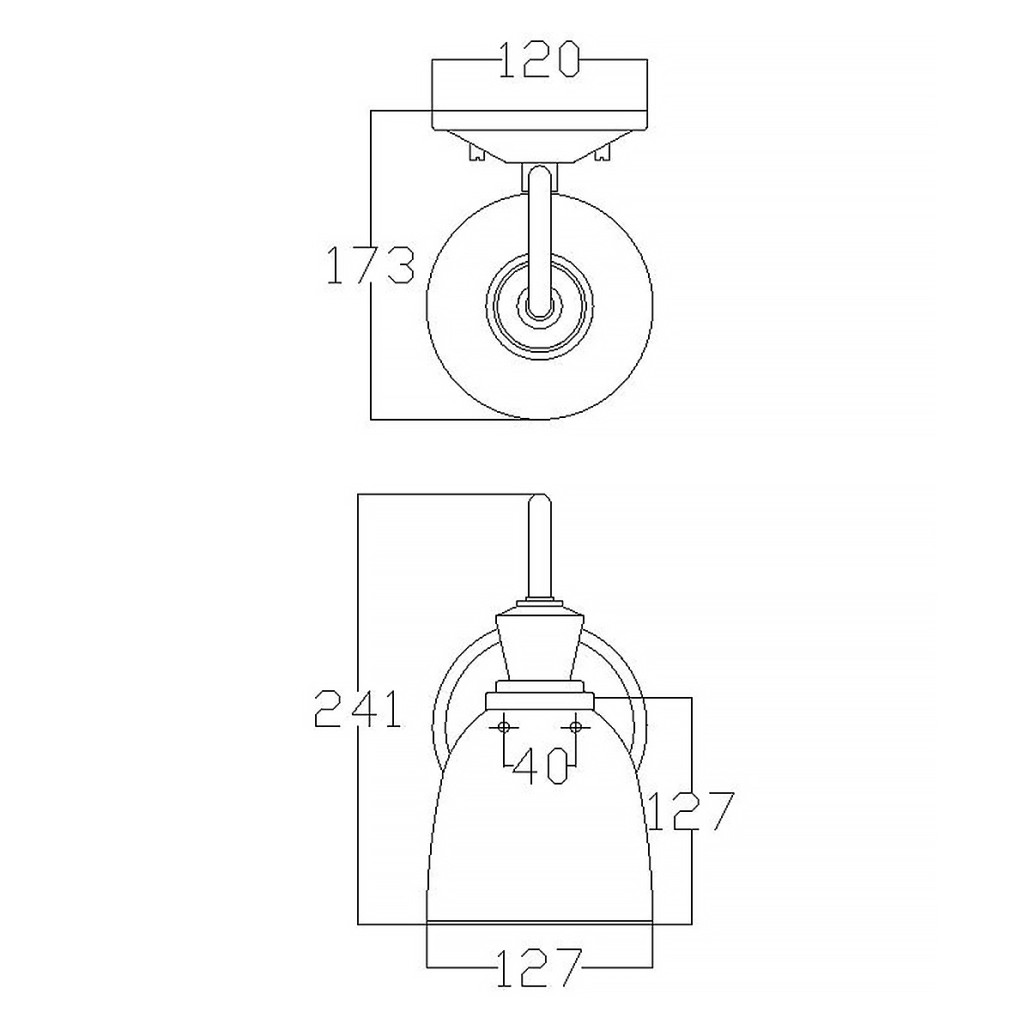 Бра с матовым ребристым плафоном в форме колокола Kichler