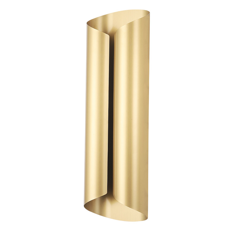 Бра с матовым цилиндрическим абажуром цвета латунь Monolith