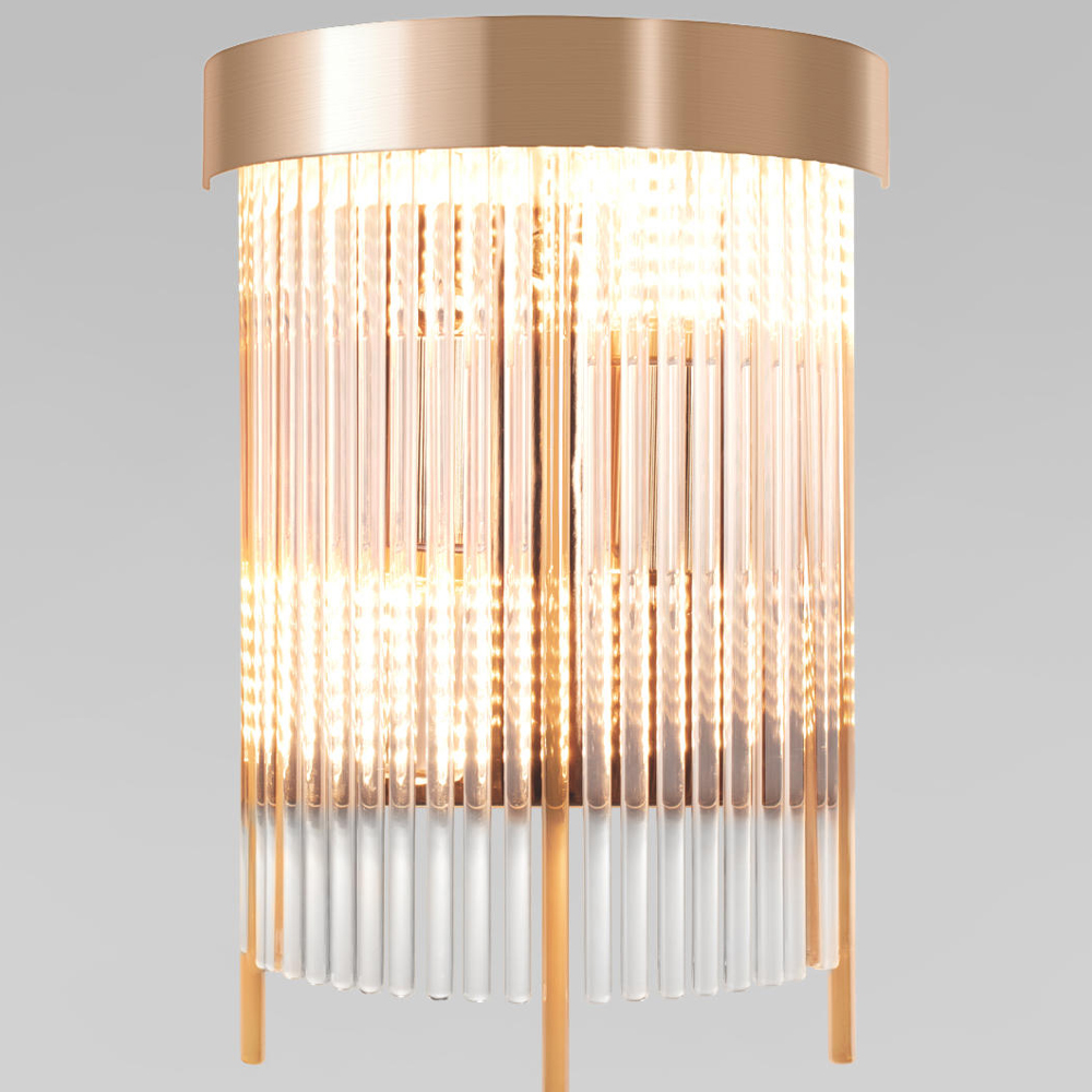 Бра с металлическим основанием и хрустальными трубками Gladia