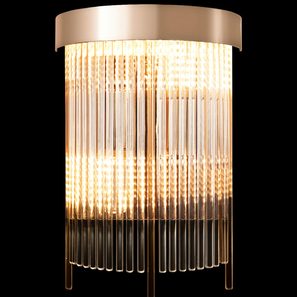 Бра с металлическим основанием и хрустальными трубками Gladia