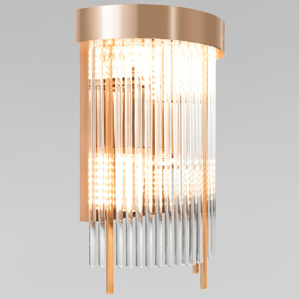Бра с металлическим основанием и хрустальными трубками Gladia