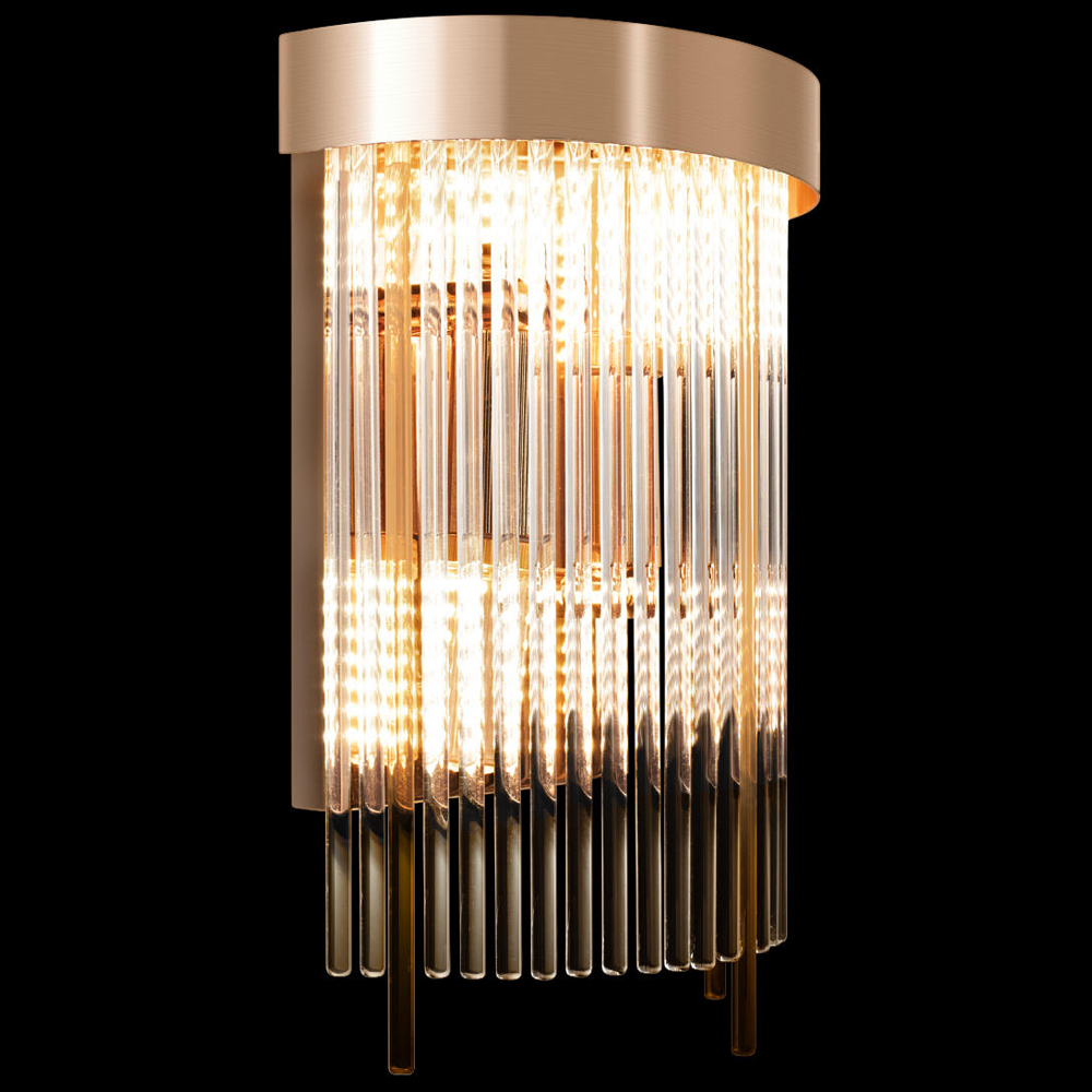 Бра с металлическим основанием и хрустальными трубками Gladia