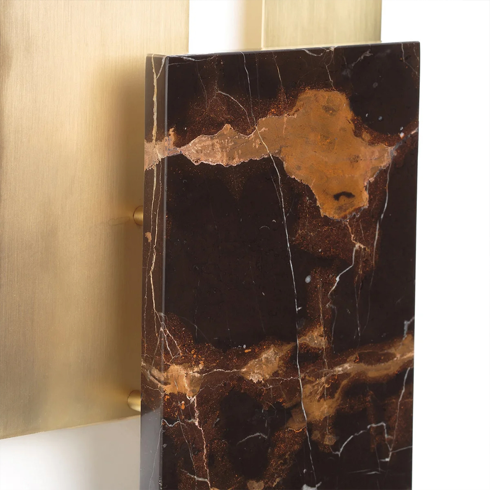 Бра с мраморным декором Marble Brass Laurel Wall Lamp