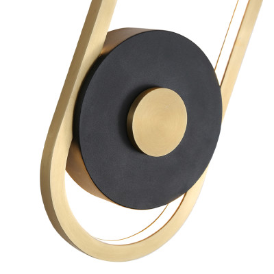 Бра с овальной рамой цвета латунь Midnight Orbit
