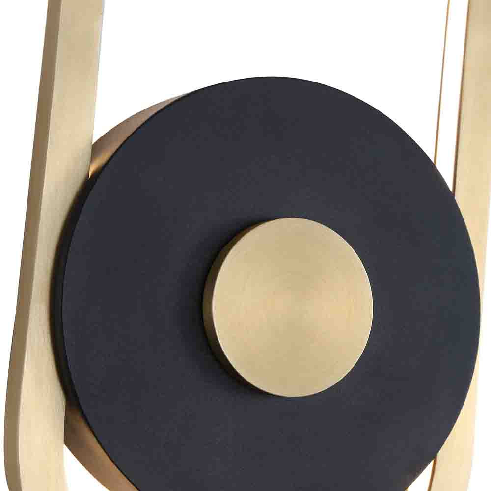 Бра с овальной рамойцвета латунь и черным кругом в центре Midnight Orbit