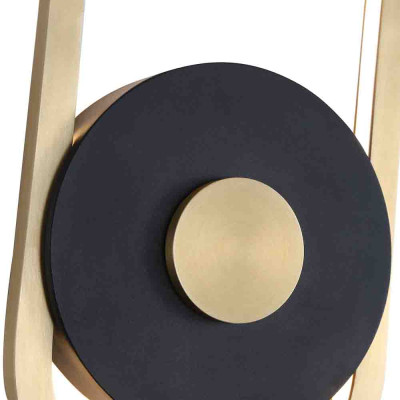 Бра с овальной рамойцвета латунь и черным кругом в центре Midnight Orbit