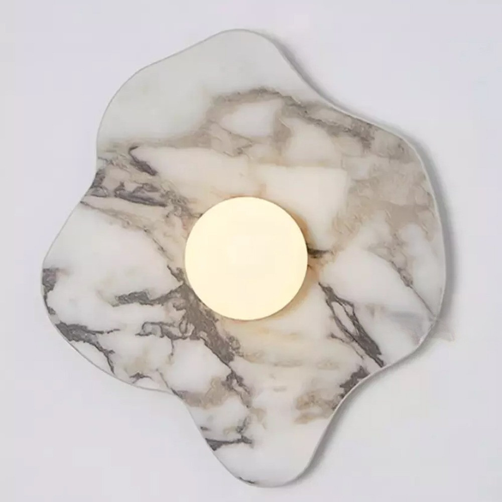 Бра с основанием волнистой формы Shaw Marble Lighting