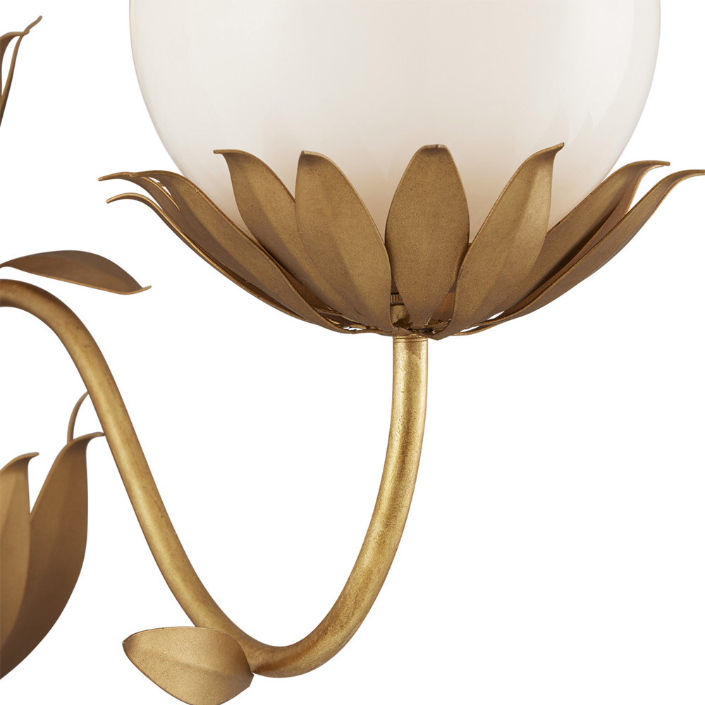 Бра с плафонами в форме шара на стеблях с листьями Whimsical Patterns