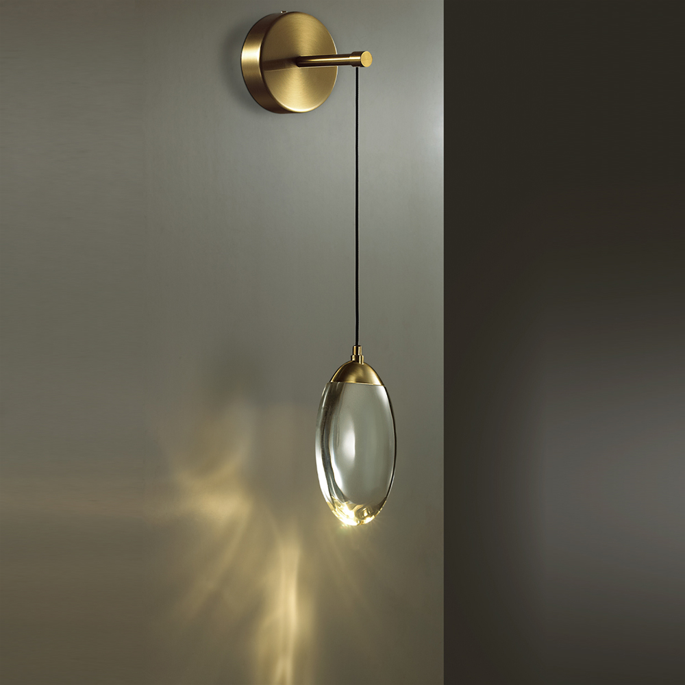 Бра с плафоном в форме капли Crystal Transparent Drop