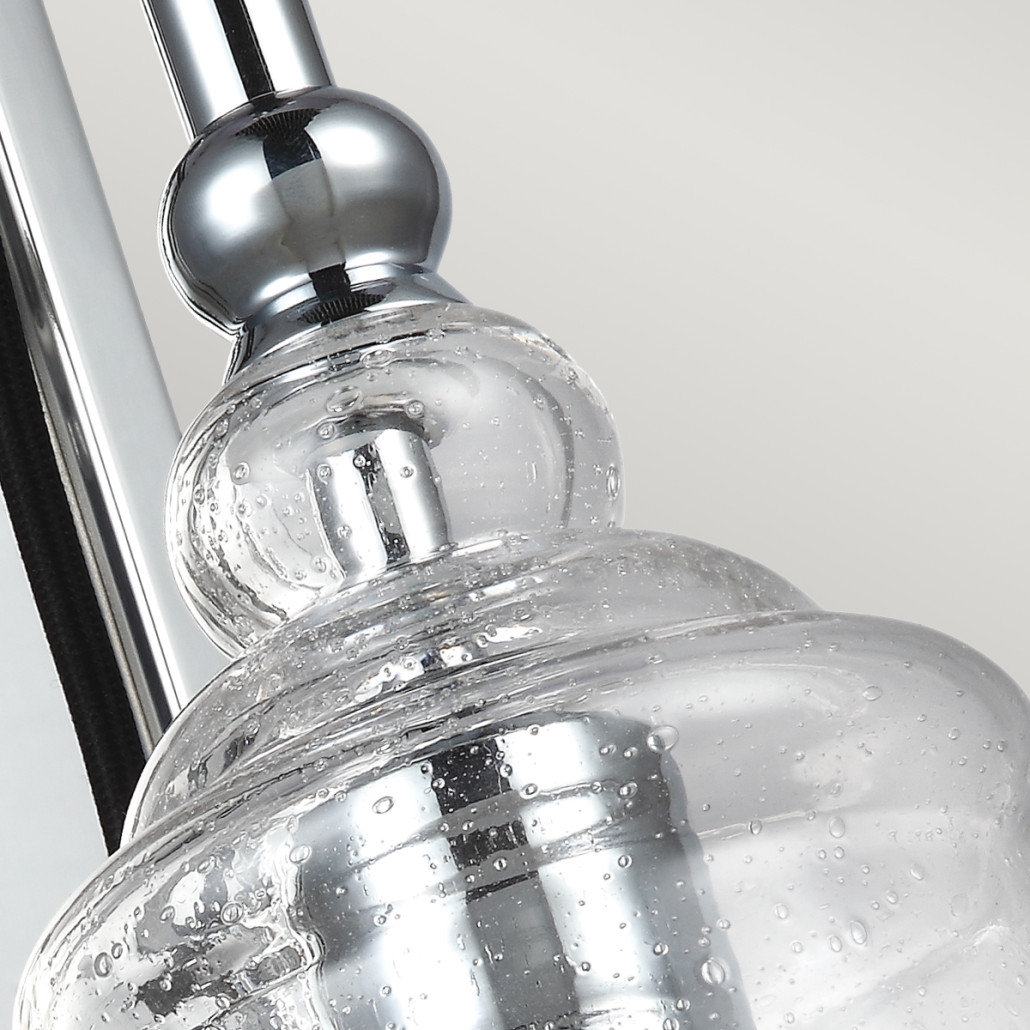 Бра с плафоном в форме колокола из прозрачного стекла с пузырьками Feiss