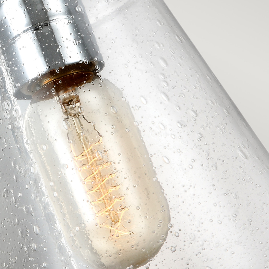 Бра с плафоном в форме колокола из прозрачного стекла с пузырьками Feiss