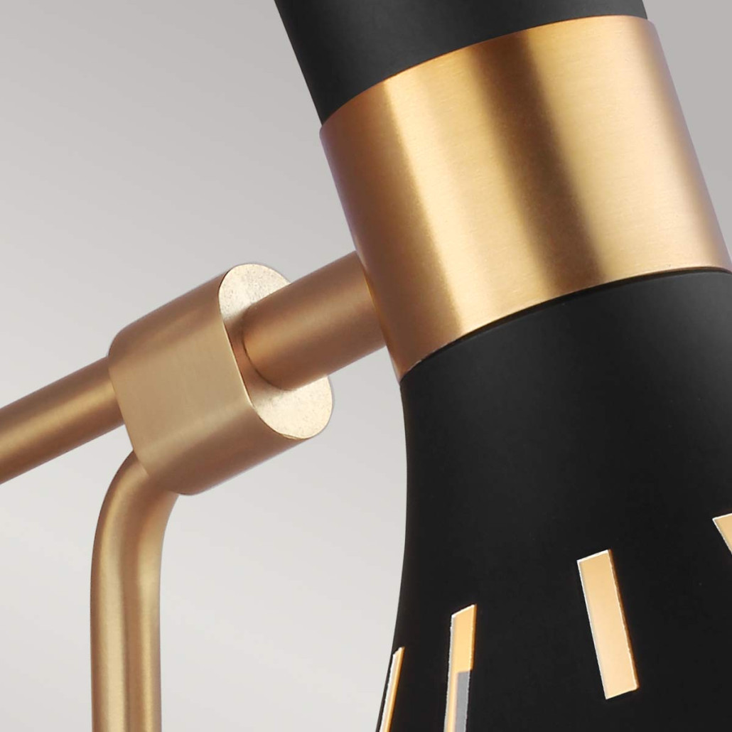 Бра с плафоном в форме песочных часов с узкими перфорированными отверстиями Feiss