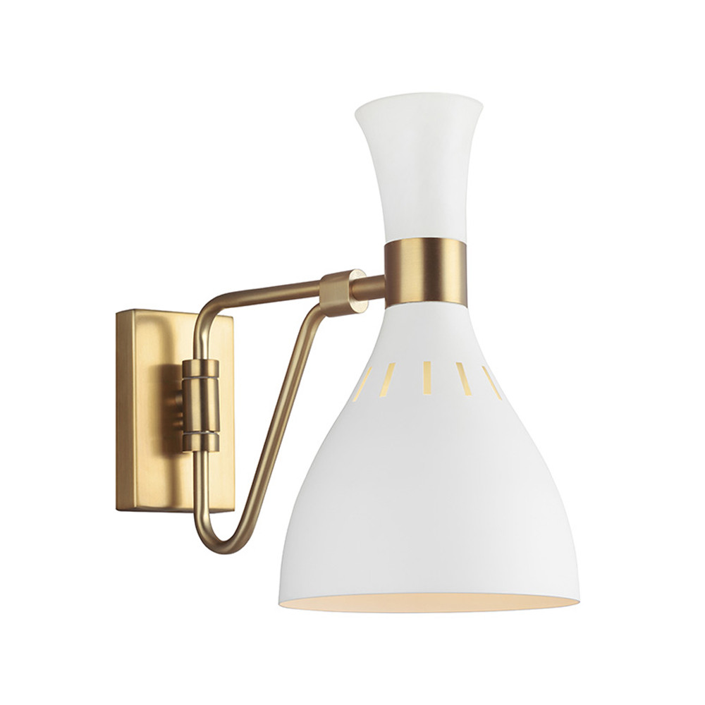 Бра с плафоном в форме песочных часов с узкими перфорированными отверстиями Feiss