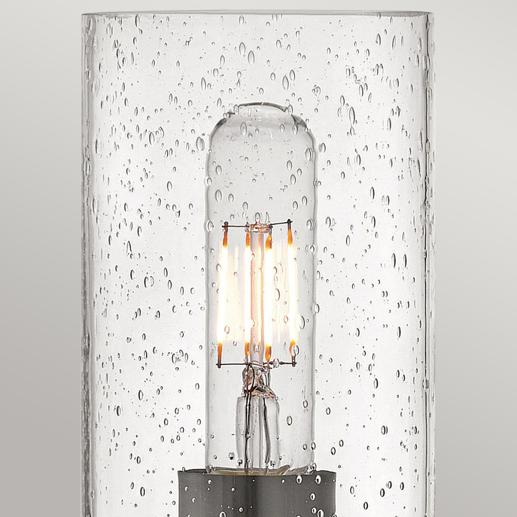 Бра с плафоном в форме цилиндра из прозрачного стекла с пузырьками Hinkley